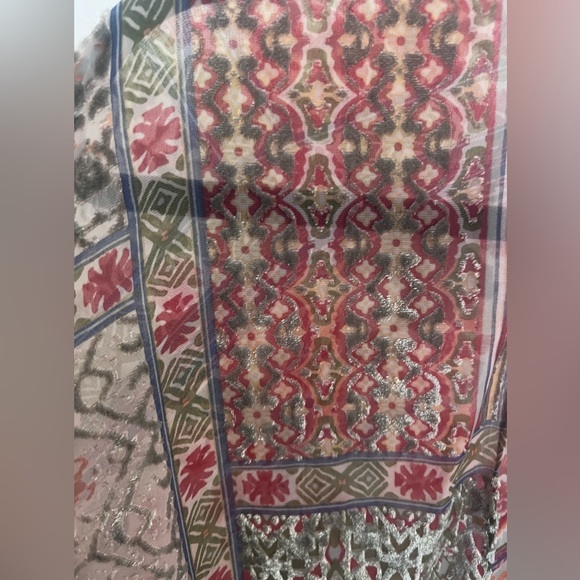 Free People Velvet Burnout Kimono Open-Front Floral Bohemian One Size - Picture 5 of 10